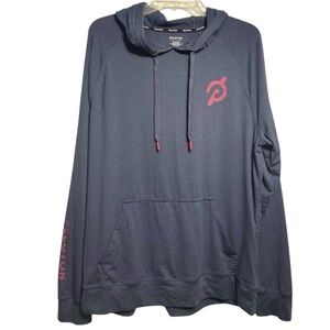 Peloton Women’s Performance Athleisure Hoodie Pullover Blue with Pink Logo- LRG